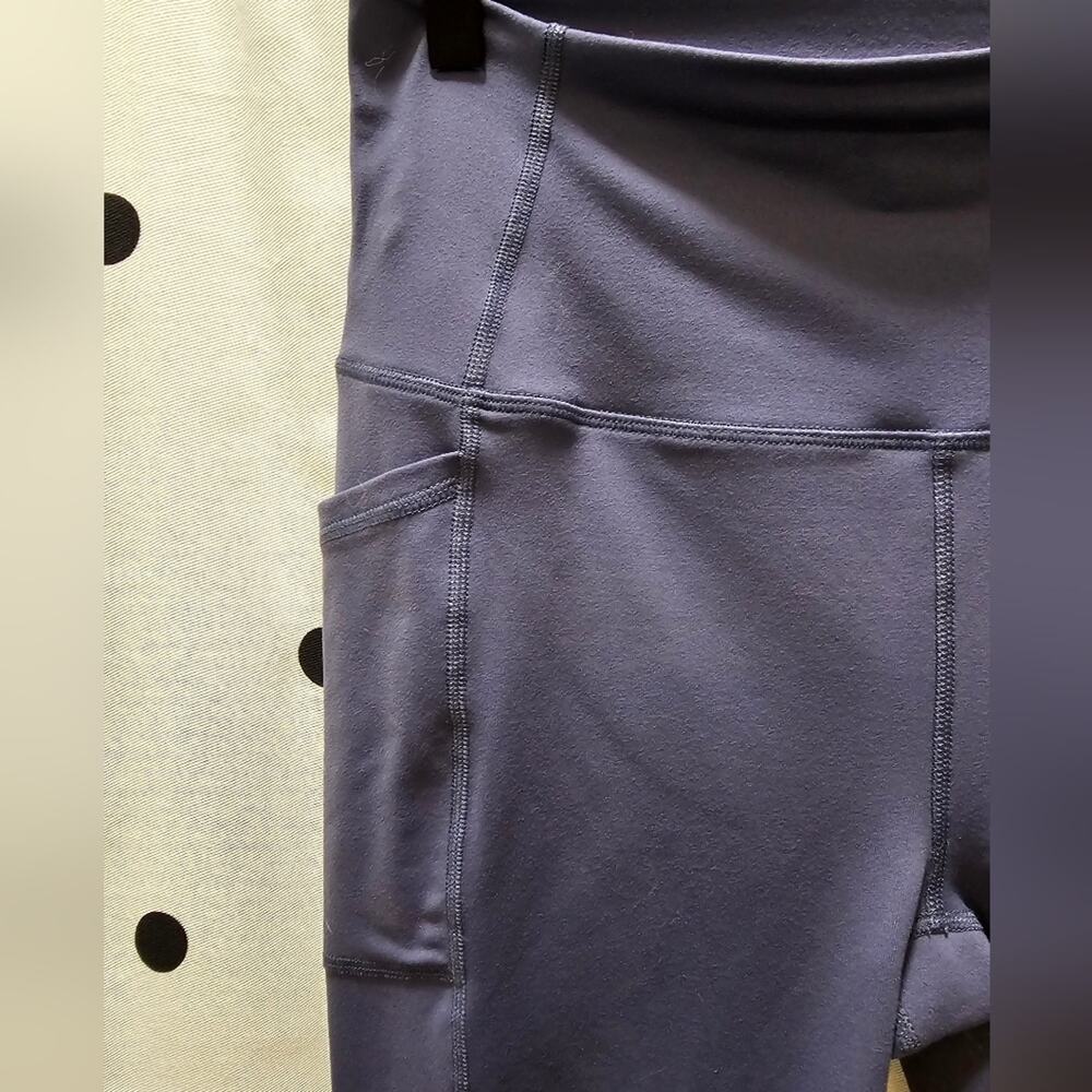 RBX blue skinny leg yoga athletic athleisure stretchy pocket leggings large - Picture 2 of 6